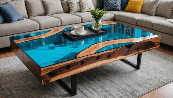 Table basse époxy : un design unique et sur mesure pour votre salon